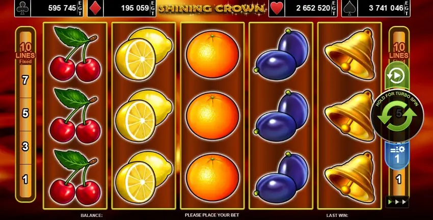 Shining Crown gokkasten